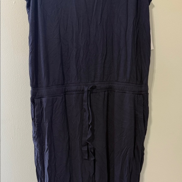 Daily Ritual NWT Navy Blue Tank Top Straight Leg Jumpsuit Size XL - Picture 4 of 9